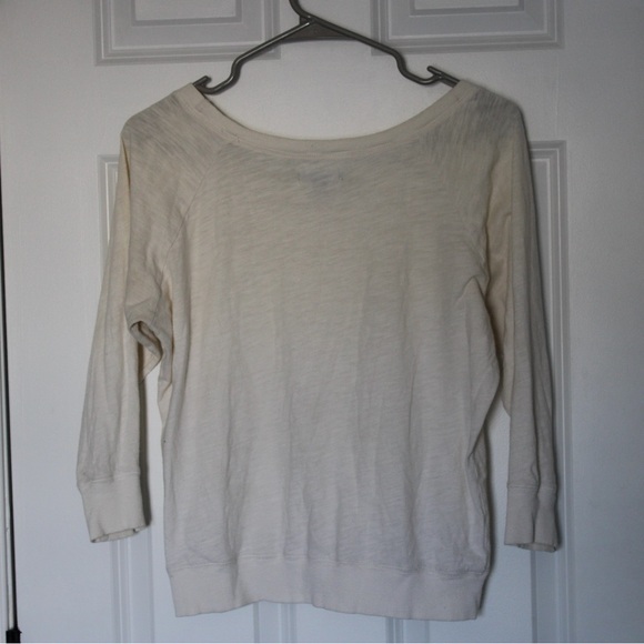 AMERICAN EAGLE OUTFITTERS Women's Y2k Scoop Neck 3/4 Sleeve Top - Picture 3 of 3